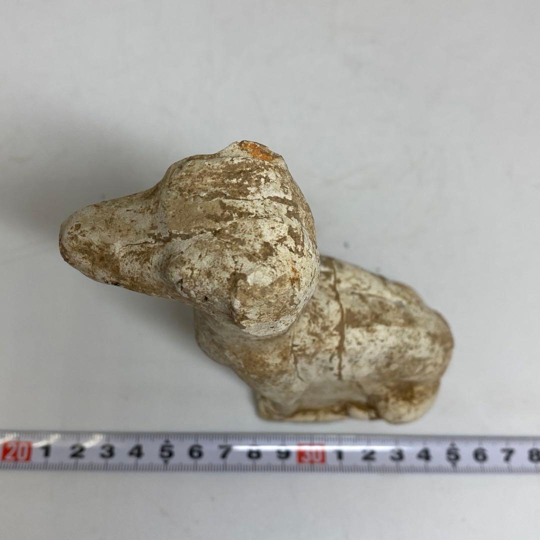 中国宋時代　加彩犬置物　高さ約13.7㎝　東さ7-1102☆2F