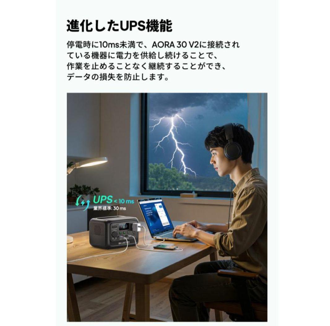 【新品】BLUETTI ポータブル電源 AORA 30V2 ソーラーパネルセット