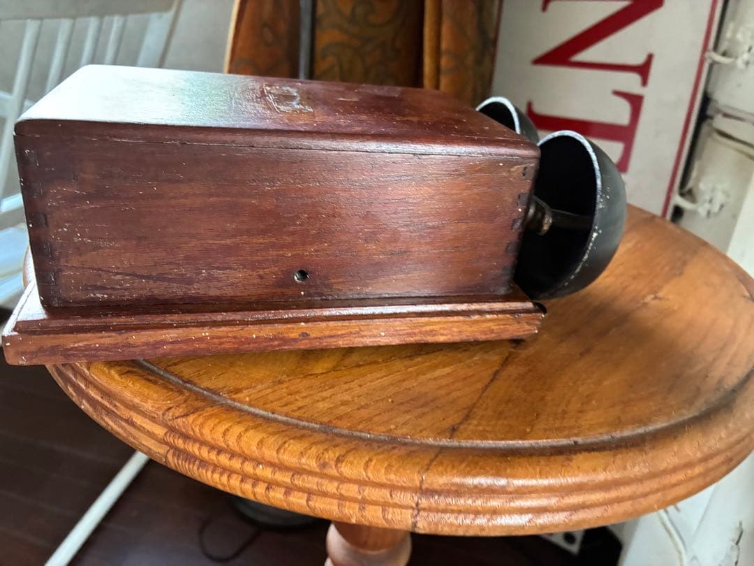 フランス　アンティーク　壁掛け式　電話機用　ベル　木製　呼び鈴　Bell 2個