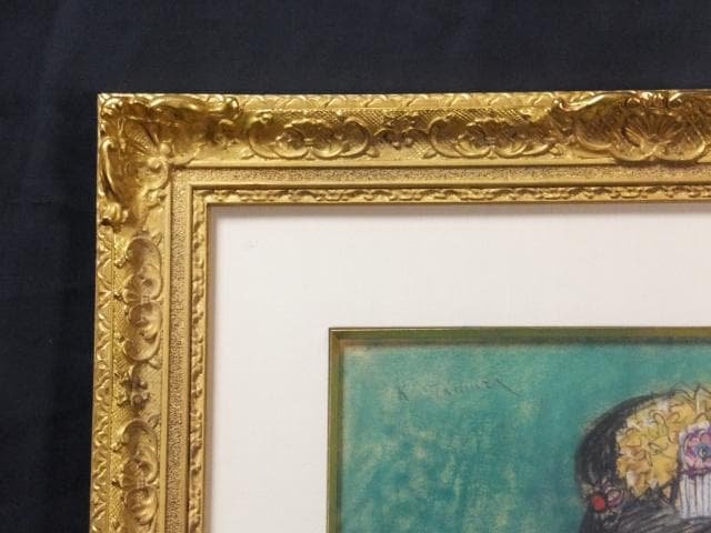 田村孝之介　直筆サイン『舞妓』ペーパーにパステル画 10号 0418K