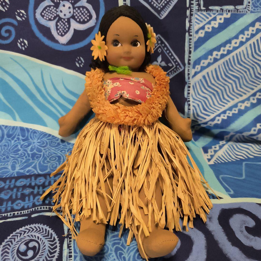 ヴィンテージ　ハワイアン　フラガール布製人形