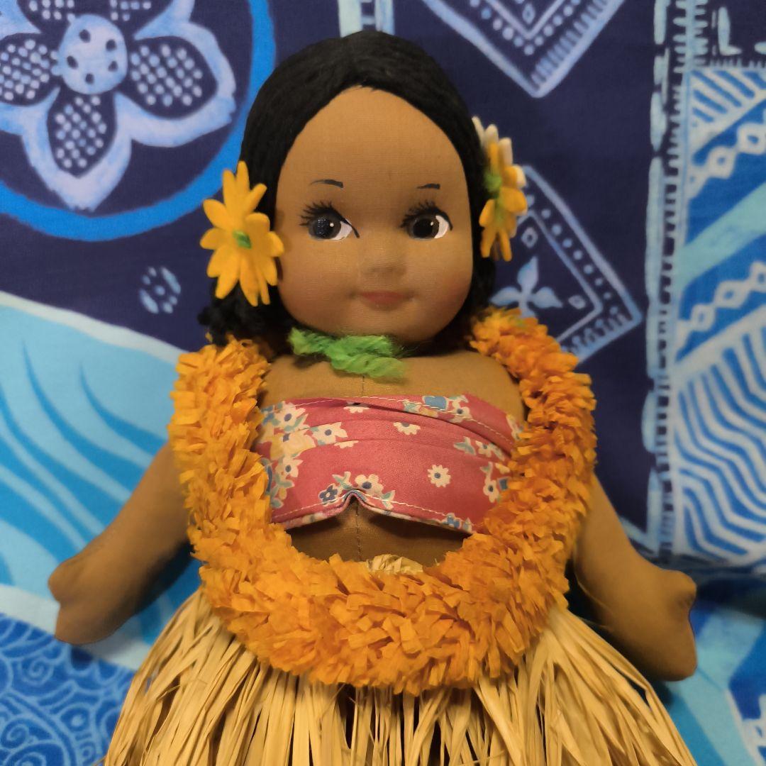 ヴィンテージ　ハワイアン　フラガール布製人形