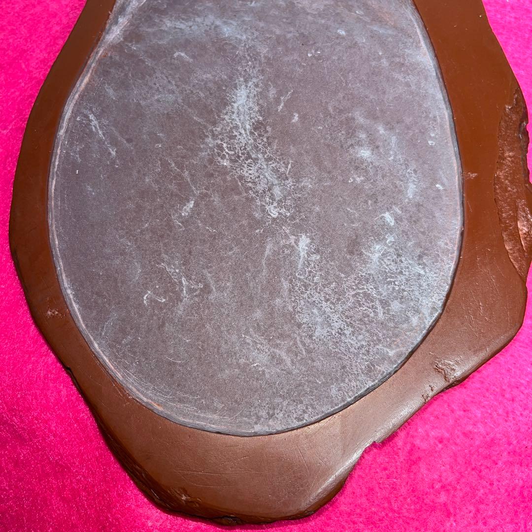 ⭕️岩手県　紫雲石硯　佐藤鉄三郎　希少　20cm超　かなり古い作　石紋綺麗