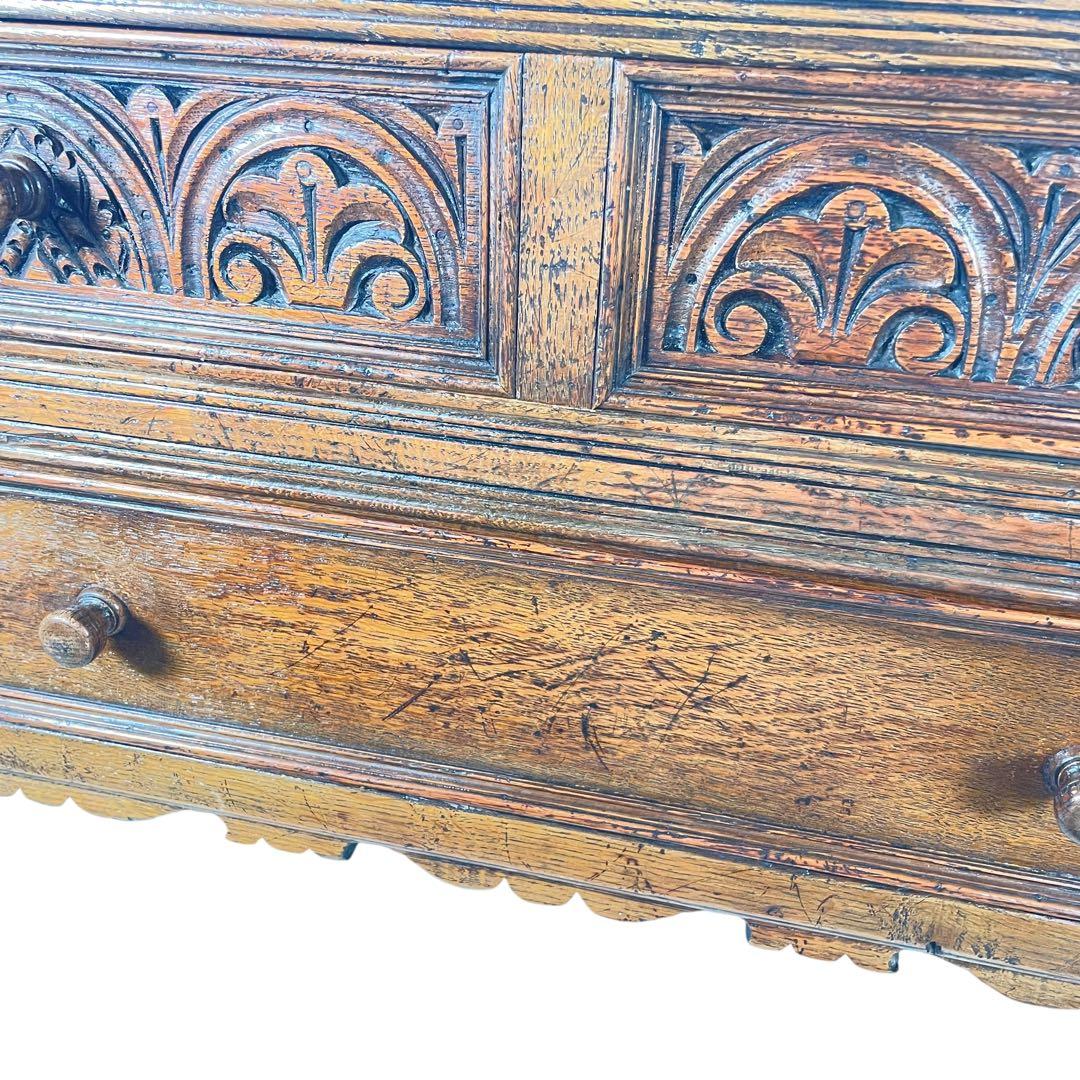 ケンタ　HR396 【アンティーク英国】1930年代　カービング　チェスト