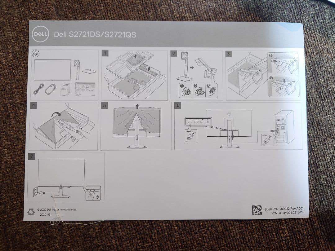 【Sina】Dell S2721QS 27インチ 4K モニター(保証有)