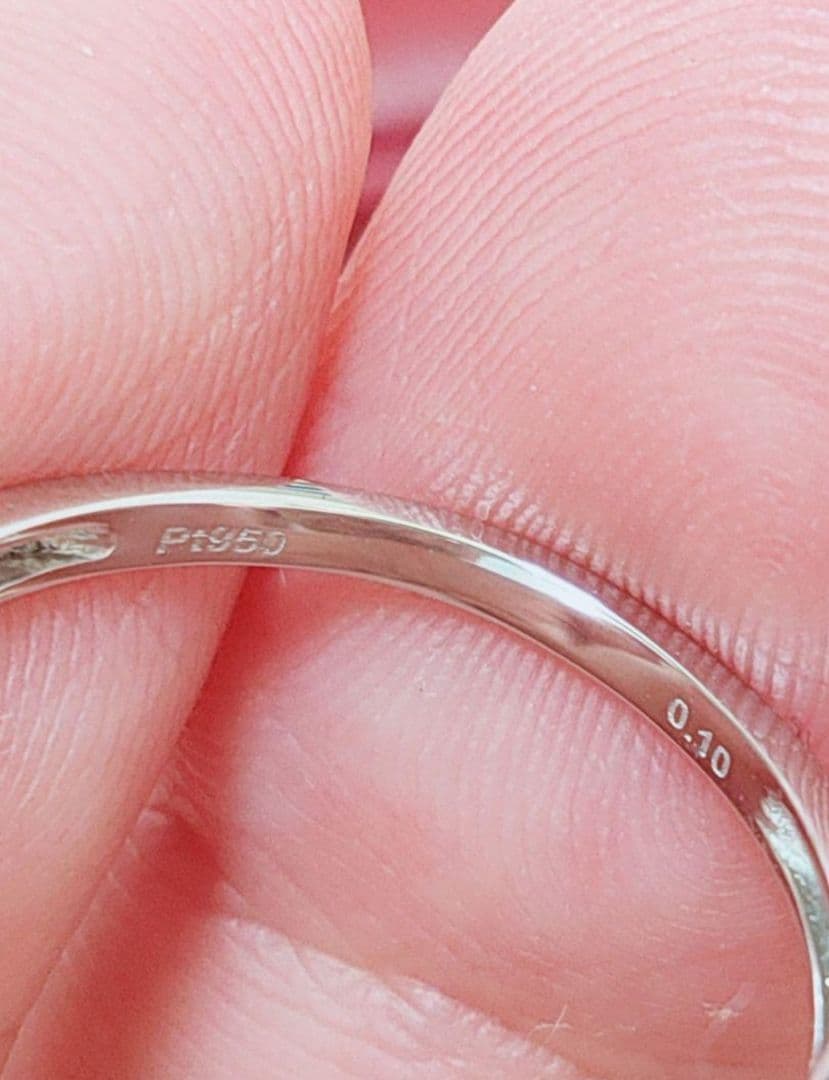 新入荷 未使用品 pt950 天然ダイヤモンド 0.10ct リング