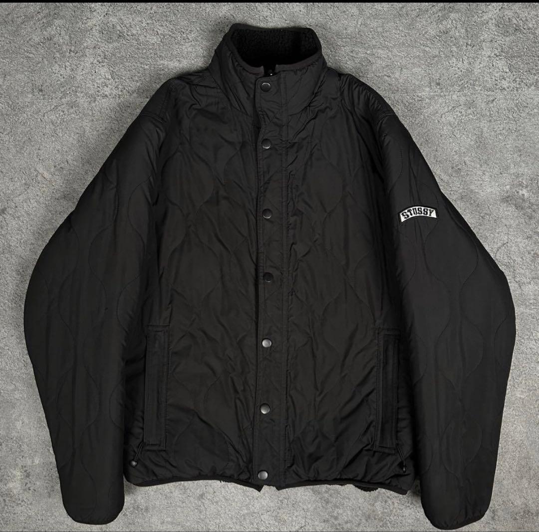 old stussy ボア キルティング リバーシブル ジャケット
