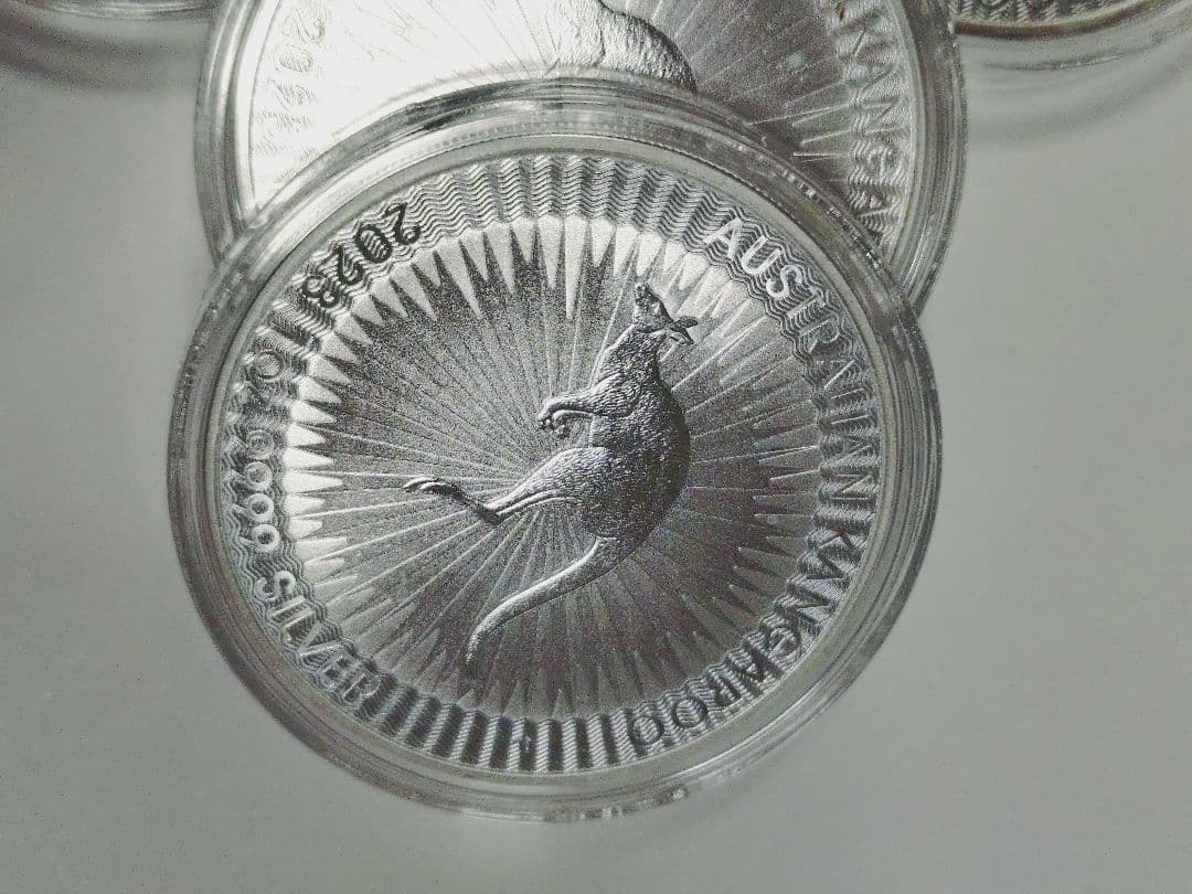 オーストラリア　カンガルー地金型銀貨1オンス　4枚セット