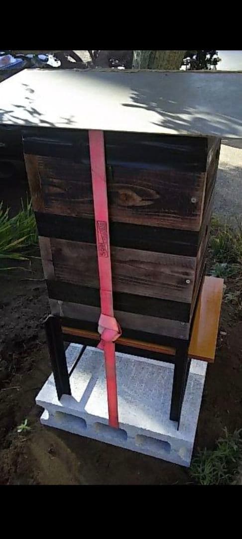 G　重箱式巣箱台　２台　280ミリ用　ニホンミツバチ　鉄製台