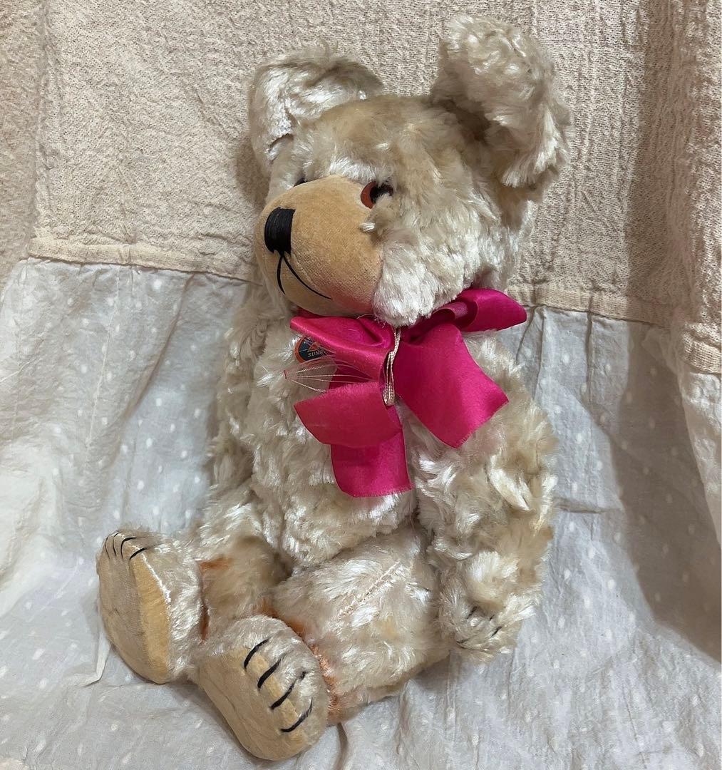 当時物　昭和レトロ　ぬいぐるみ　くま　テディベア　レトロ　人形　三英