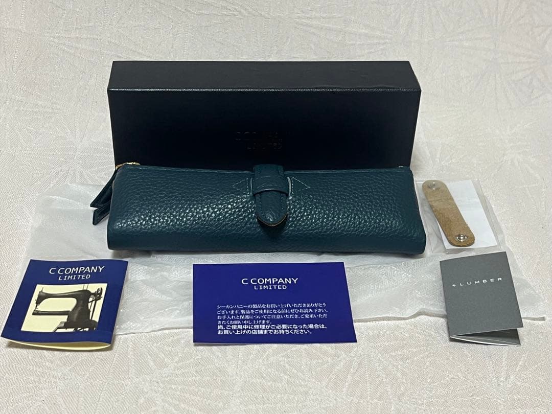 C COMPANY LIMITED ターコイズブルーレザー筆箱