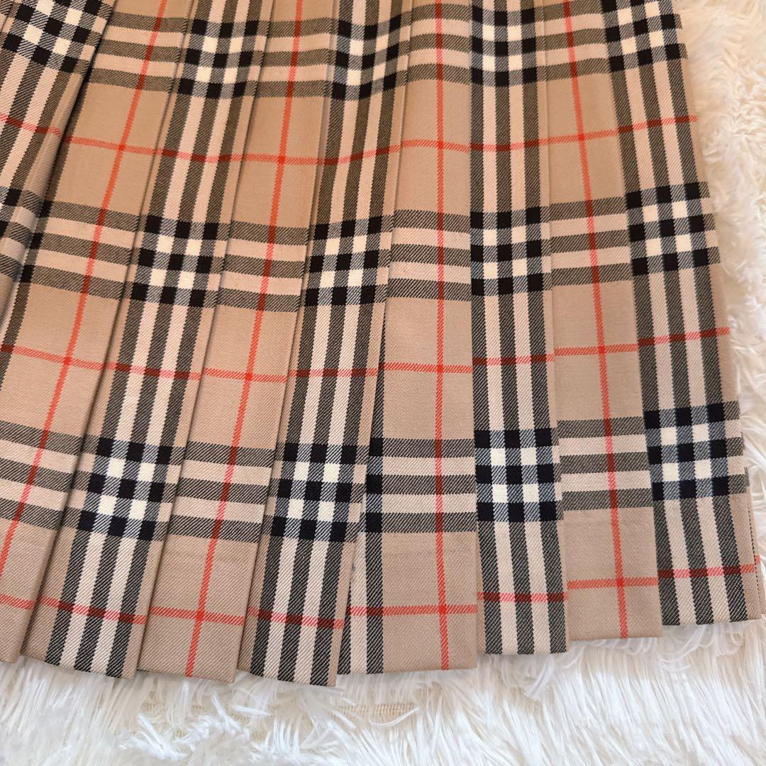 【美品】希少バーバリー ノバチェック スカート プリーツ ウール