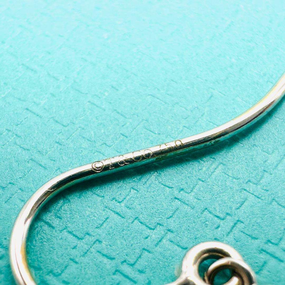 希少　Tiffany メッシュ　カットボール　ピアス　AU750 WG