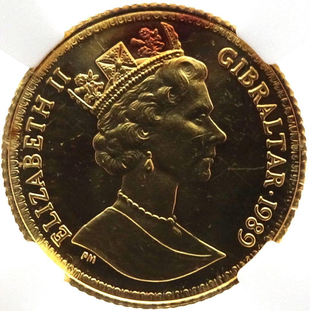 1989年 ウナとライオン　金貨 ハーフソブリン NGC 　イギリス　古銭