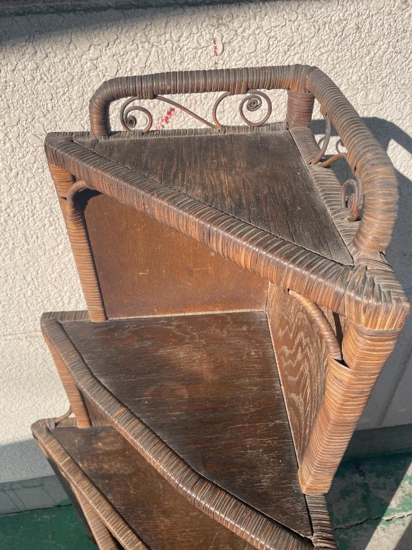 【レア品】昭和アンティーク家具　激レア品　木製家具　コーナー置き　昭和レトロ