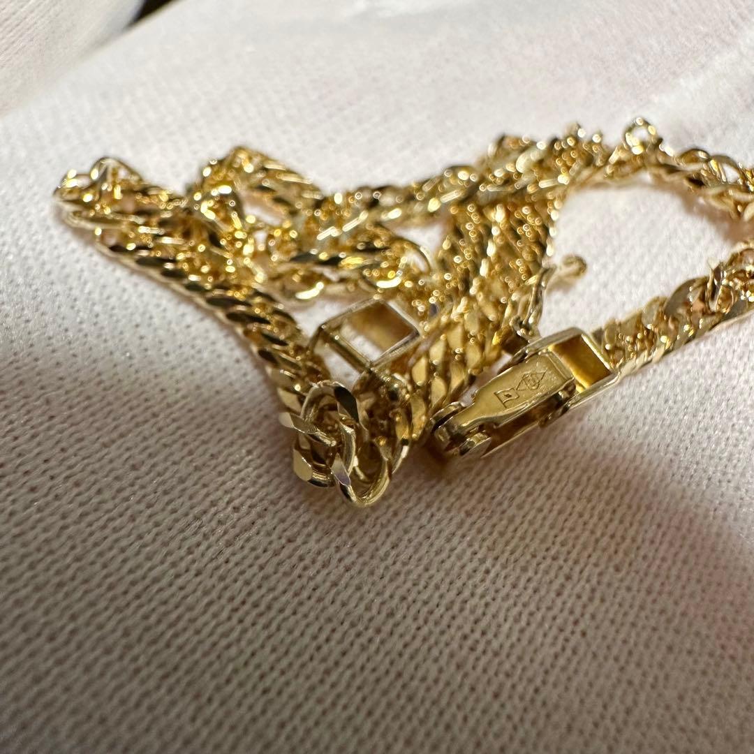 美品 K18 キヘイ 喜平 ブレスレット 6面 ダブル 5.0g 18金 750