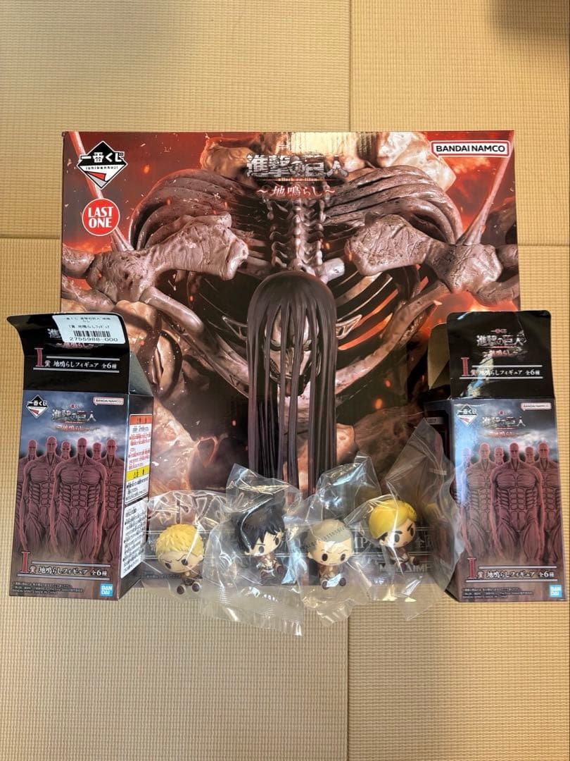 一番くじ　進撃の巨人　ラストワン終尾の巨人、ちょこのっこ4体セット　おまけセット