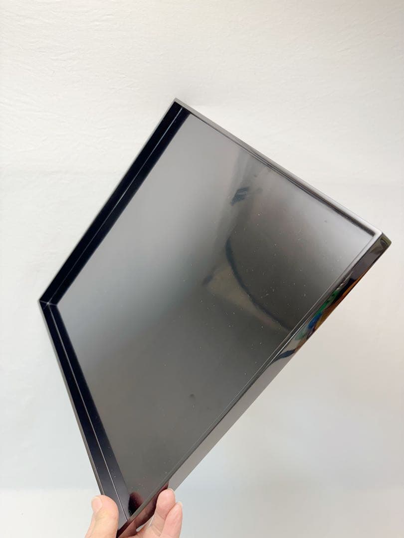 ほぼ未使用 懐石道具 輪島塗り 木製黒真塗 会席膳 四方膳 5客揃 銘々盆