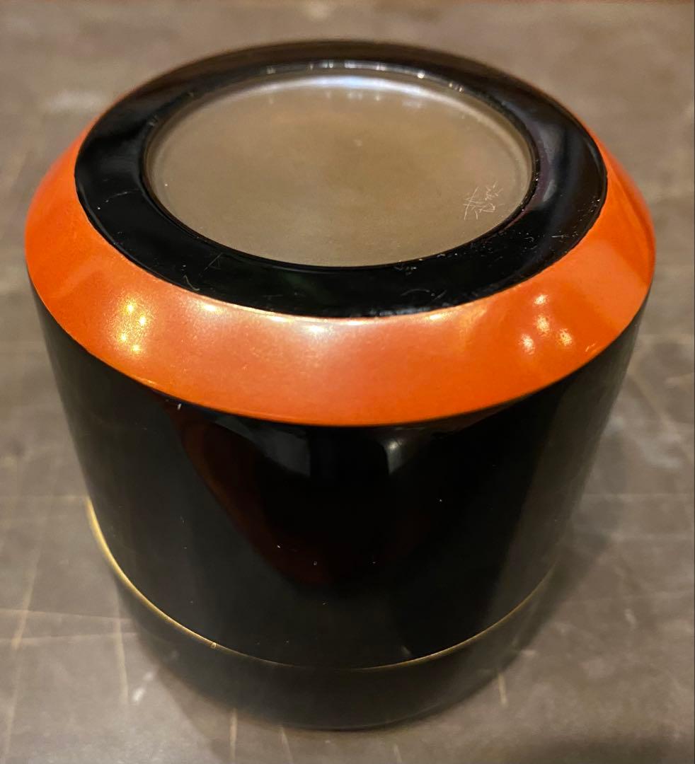 輪島塗　棗　蒔絵・鶴紋　鈴谷鐵五郎作 茶道具・ヴィンテージ　レア