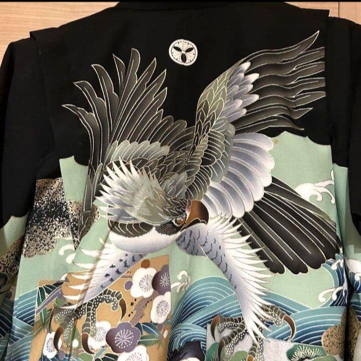 【七五三五歳男の子】正絹羽織袴セットクリーニング済み