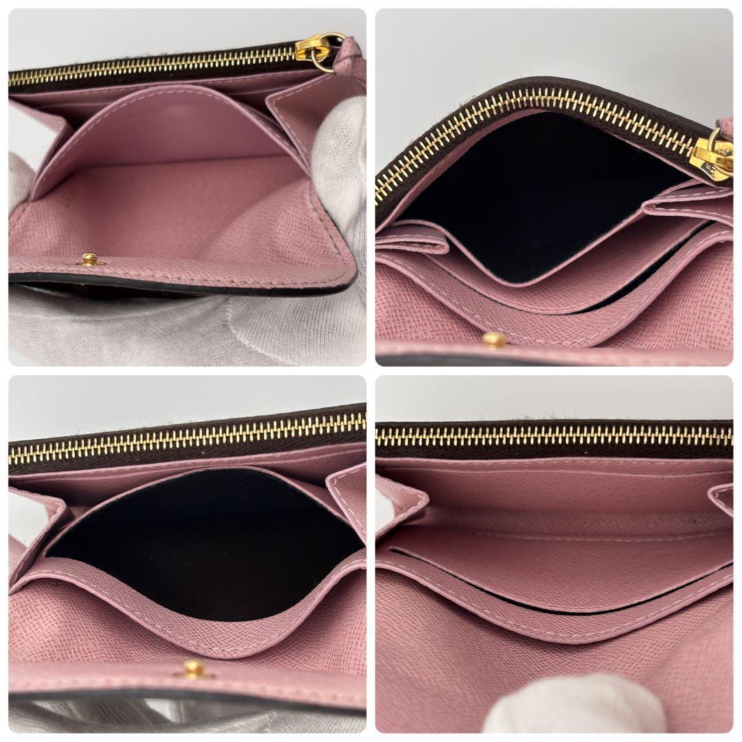 ルイヴィトン ポルトモネ・ロザリ モノグラム　ローズバレリーヌ　財布 正規品