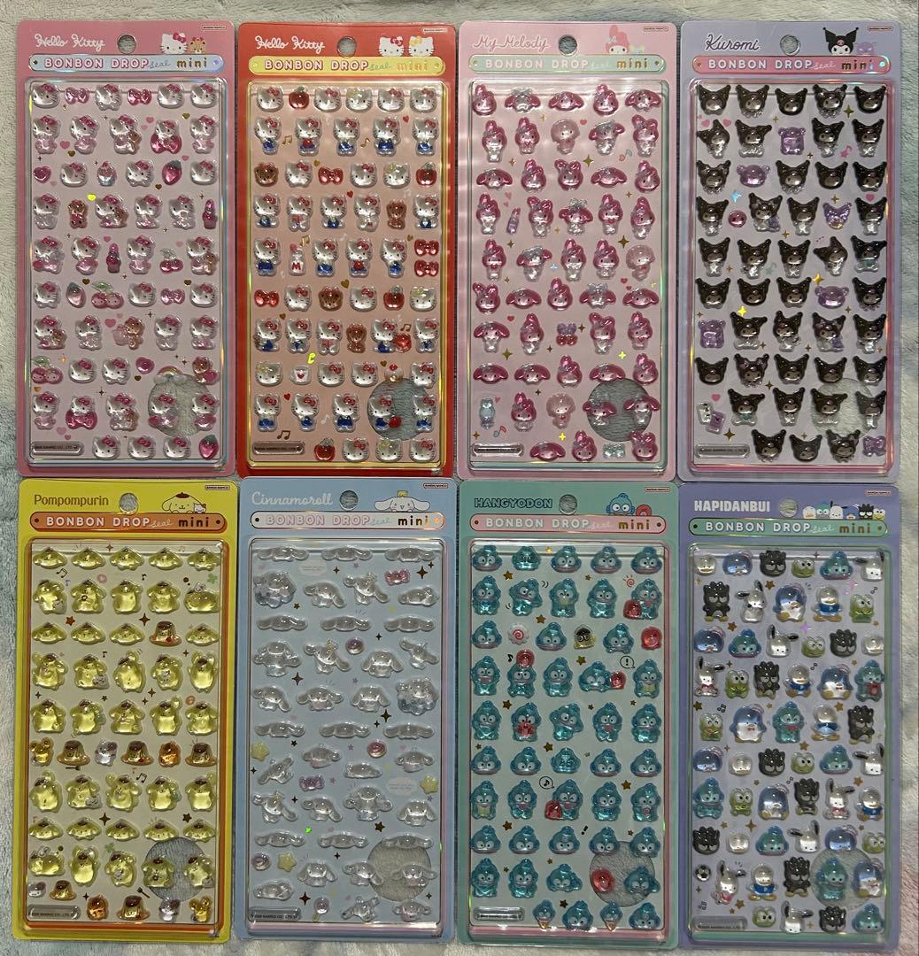 ボンボンドロップシール　サンリオmini 8種コンプセット