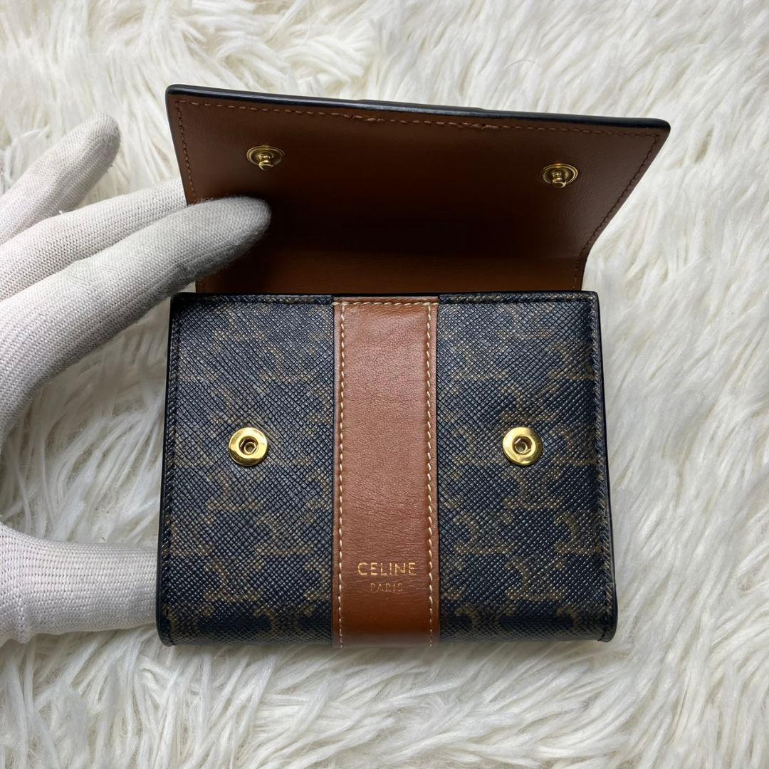 ⭐️美品 CELINE スモール トリフォールド ウォレット トリオンフ レザー