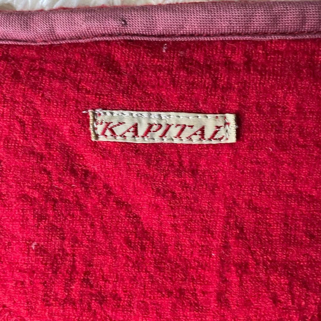 KAPITAL キャピタル ノーカラー ウール ポロシャツ トップス カットソー