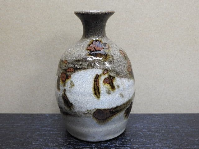 徳利岩井窯　「花閉雲悠」清水公照箱書　MA１３６