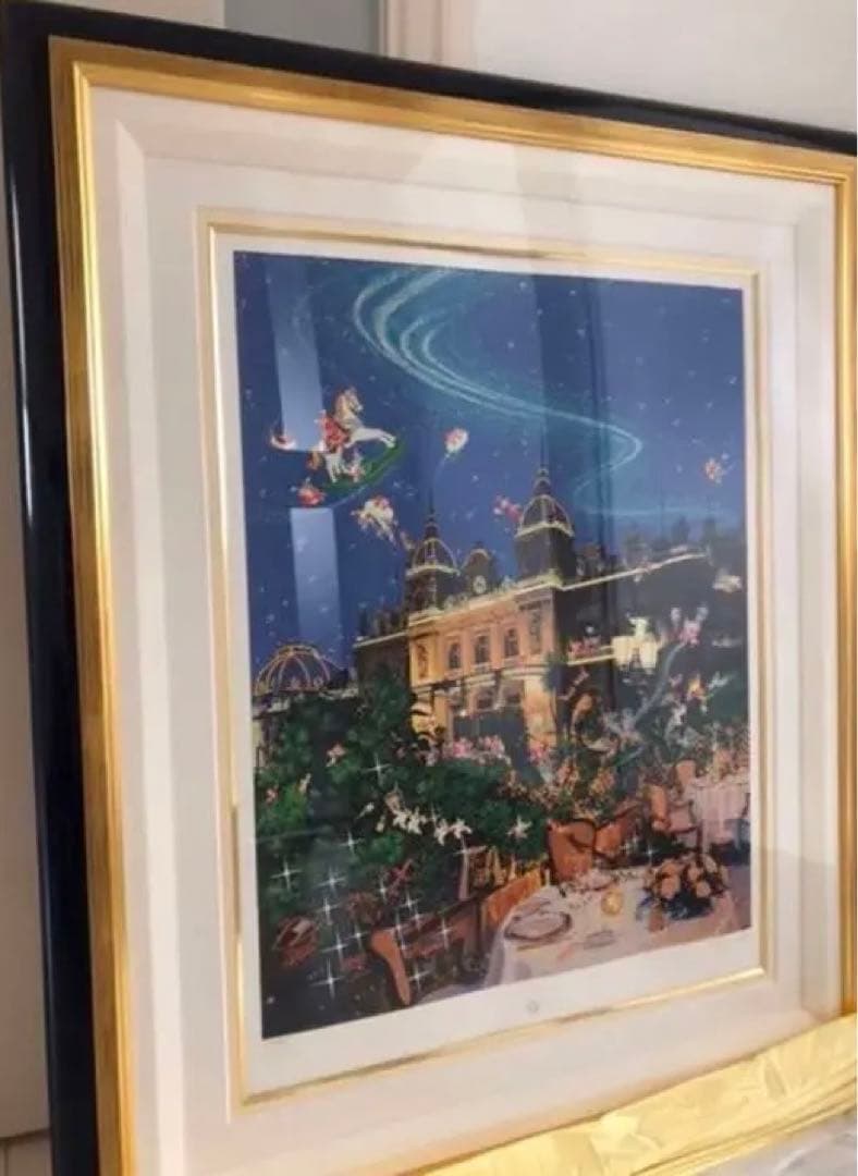 ♡ ヒロヤマガタ シルクスクリーン【モンテカルロの夜】直筆サイン入り/作品証明書