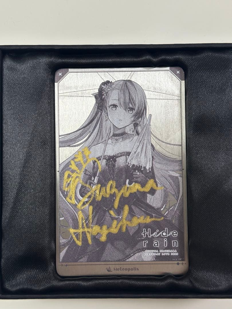【直筆サイン メタルカード・傘】凪原涼菜Hiderain チケット特典グッズ