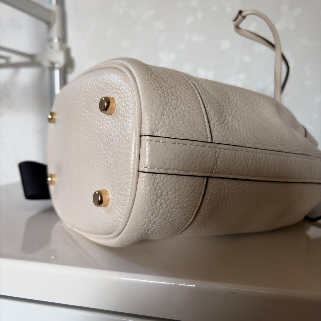 コーチ デンプシー ショルダーバッグ 巾着 2way レザー アイボリー