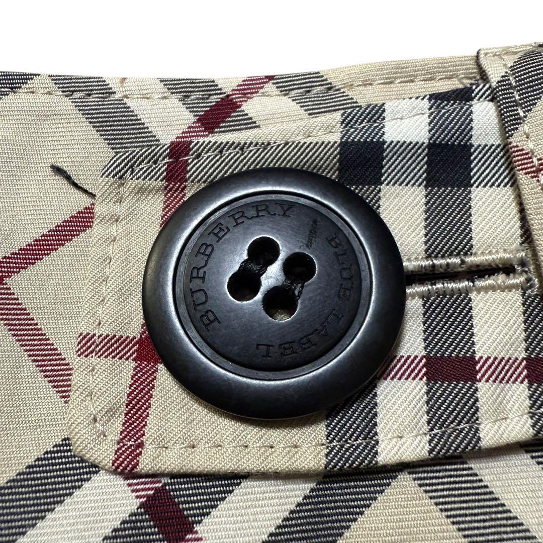 バーバリーブルーレーベル スカート ノバチェック ベルト ベージュ 38サイズ
