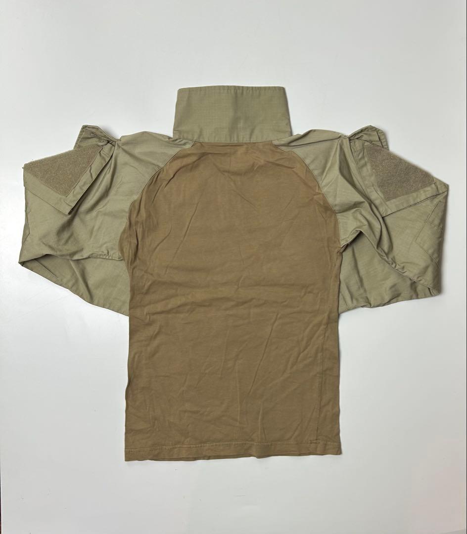 カーキ　ハーフジップ　ミリタリーシャツ　コンバットシャツ　XS-Rサイズ