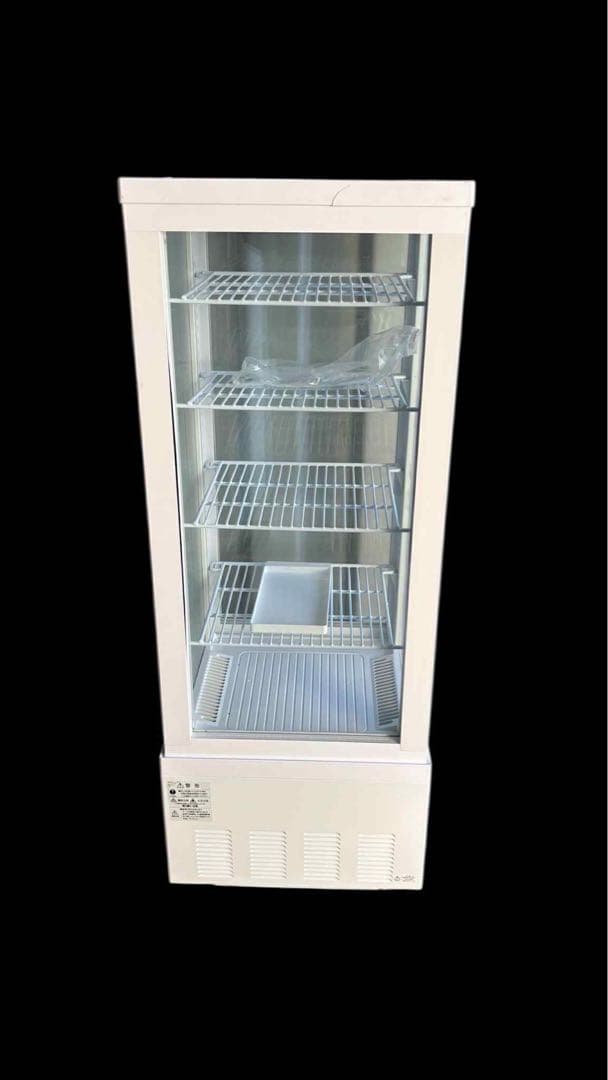 JCM 4面ガラス冷蔵ショーケース 片面扉 2℃～12℃ 92L JCMS-98