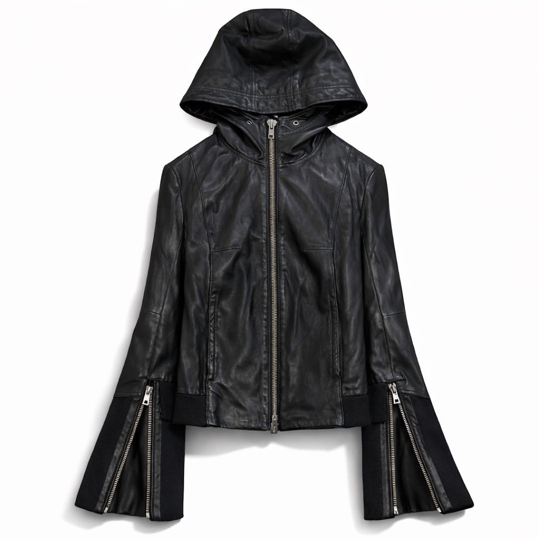 00’s archive レザージャケットフーディー 本革 LGB