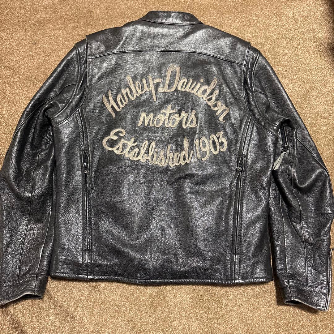 Lサイズ　ハーレーダビッドソン　純正　ライダースジャケット　ブラック