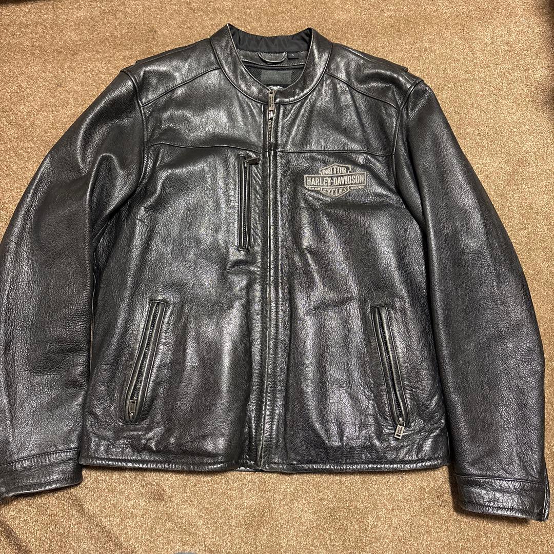 Lサイズ　ハーレーダビッドソン　純正　ライダースジャケット　ブラック