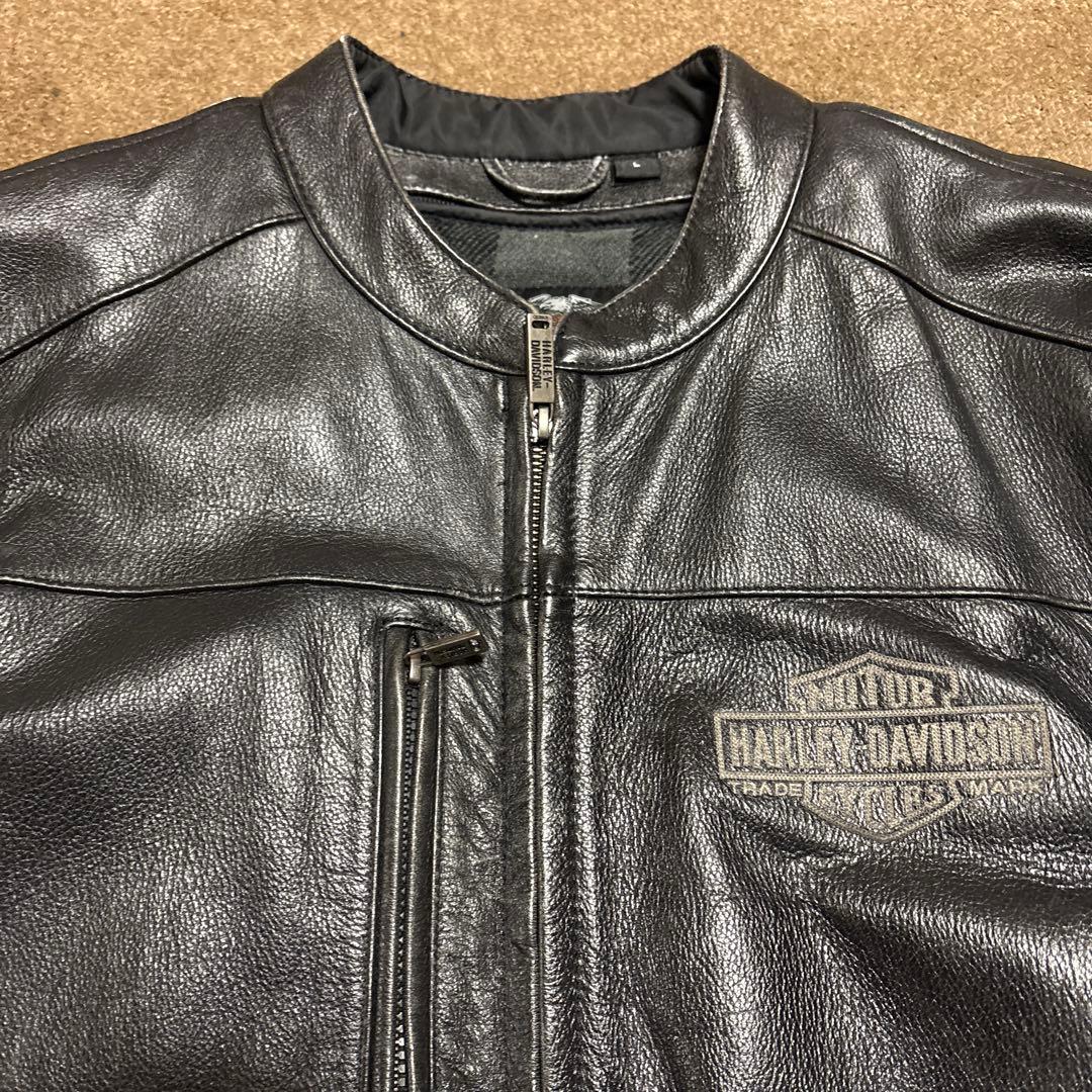 Lサイズ　ハーレーダビッドソン　純正　ライダースジャケット　ブラック