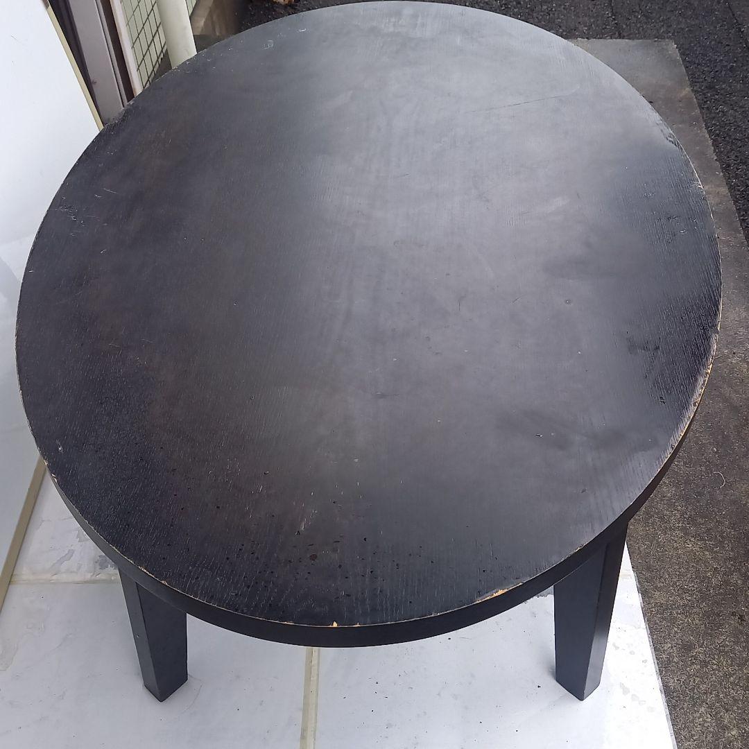 リビンズ　家具調こたつ 楕円形　　黒色