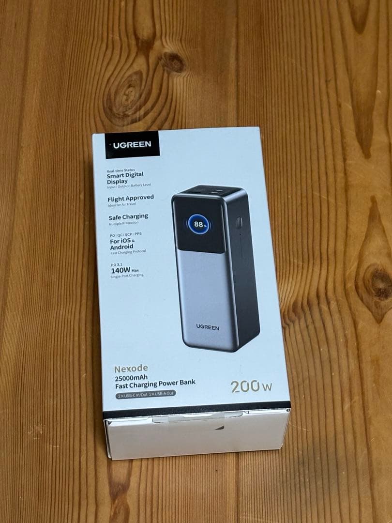 UGREEN Nexcode 25000mAh パワーバンク 200W