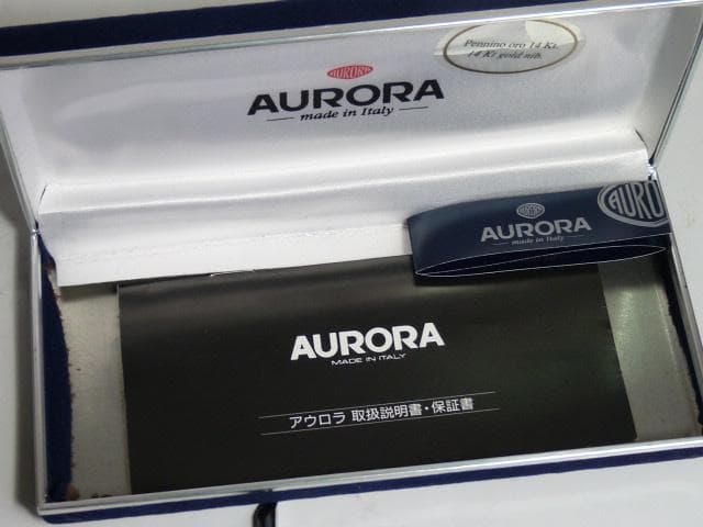 未使用　AURORA イプシロン 万年筆 スターリングシルバー 14金 字幅M