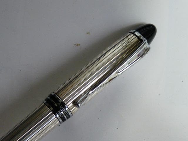 未使用　AURORA イプシロン 万年筆 スターリングシルバー 14金 字幅M