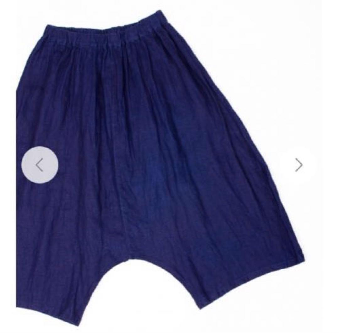 nest Robeインディゴリネンギャザー サルエルパンツ