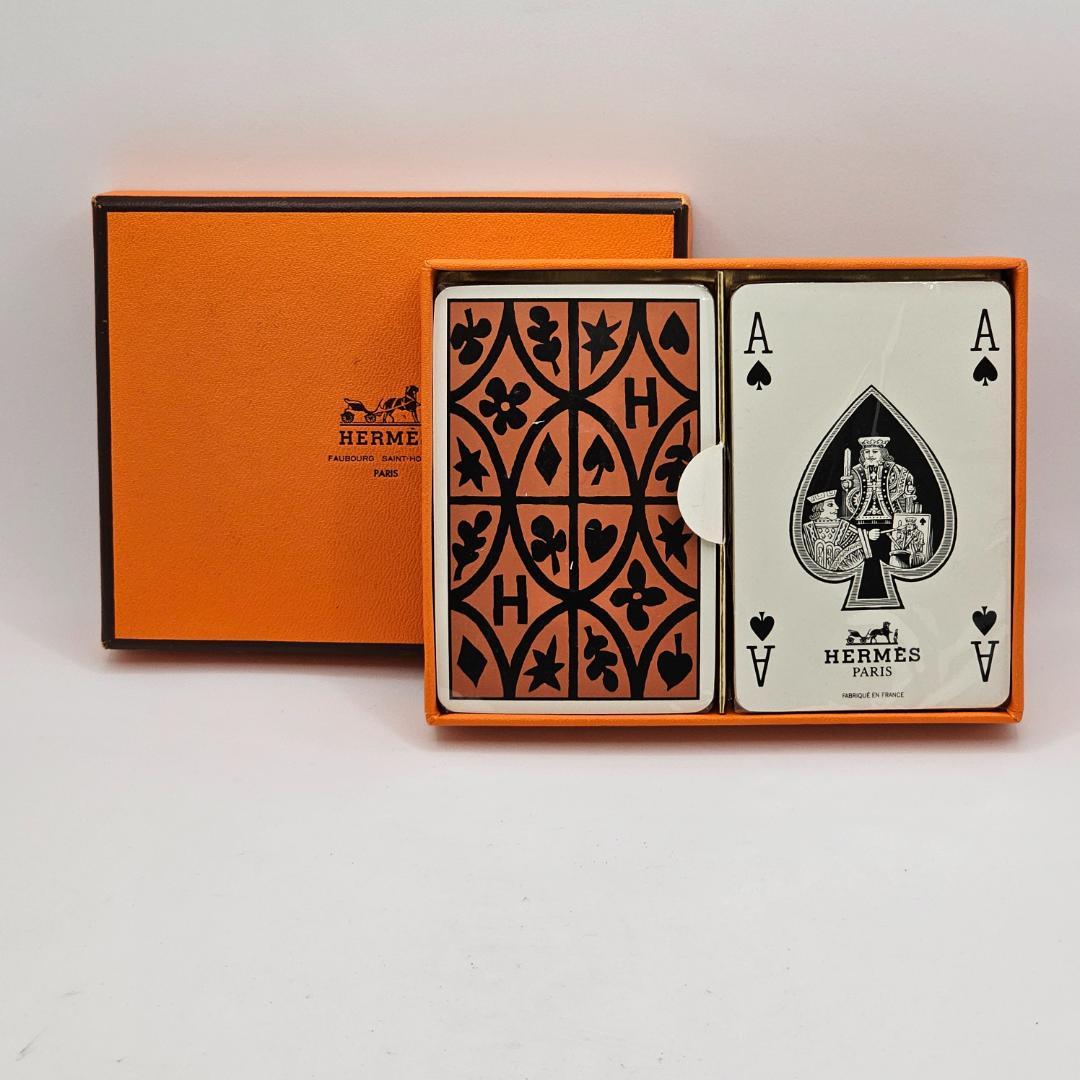 【未使用・未開封】 HERMES エルメス トランプ ホワイト/ゴールド