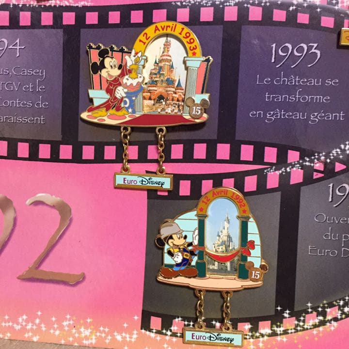 レア！パリディズニー LE900 15周年 ピンバッジ セット ピンバッチ