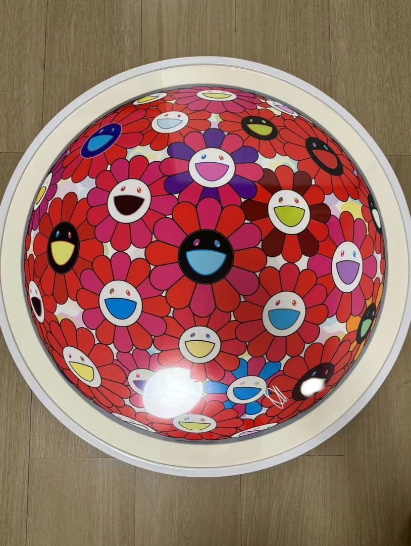 村上隆 ポスター 燃え滾る血潮 サイン入り フラワーボール 限定 花 新作