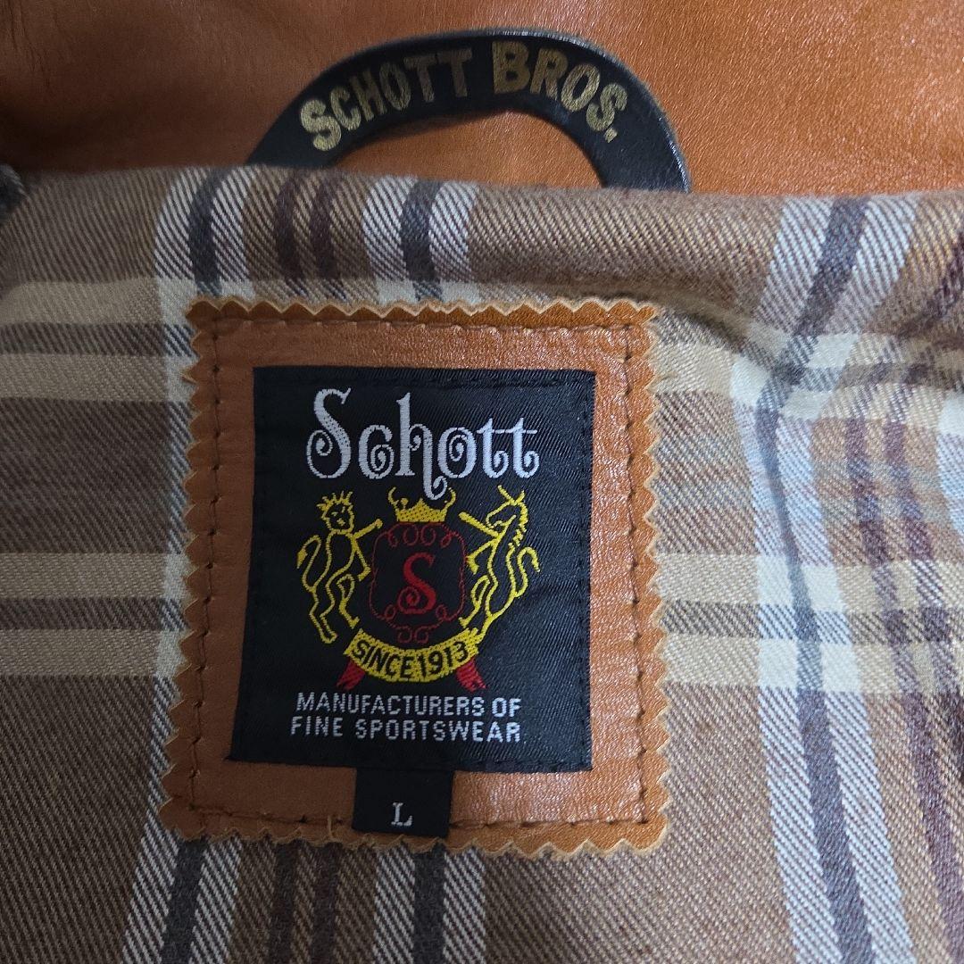 か*す様 Schottシングルライダース本革ブラウン