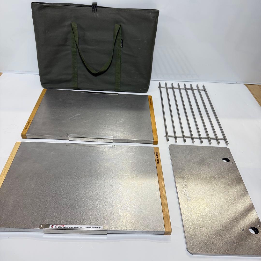 ユニフレーム 焚き火テーブル2個&レッグラック&専用トートセット