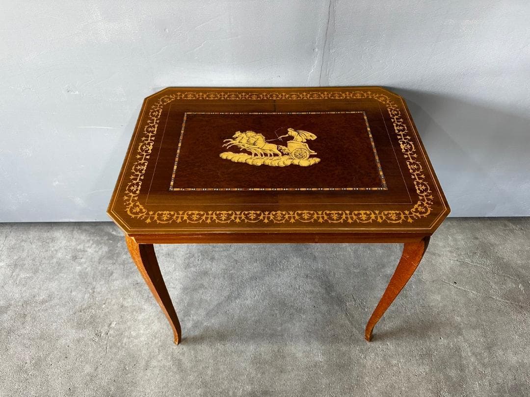 イタリア製 コンソールテーブル サイドテーブル ナイトテーブル テーブル 象嵌